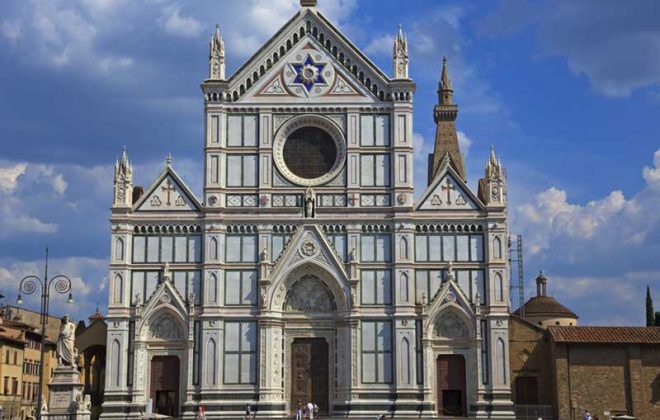 Firenze Basilica Santa Croce near Cooking school in Florence