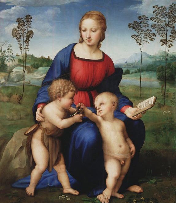 Raffaello Madonna Cardellino near Cooking school in Florence