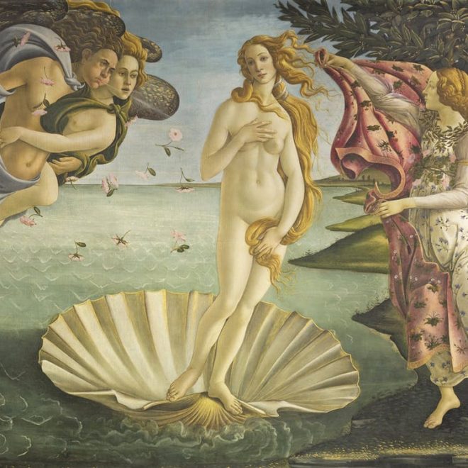 Venere del Botticelli near Cooking school in Florence